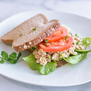 Sriracha Avocado Tuna Sandwich on a plate